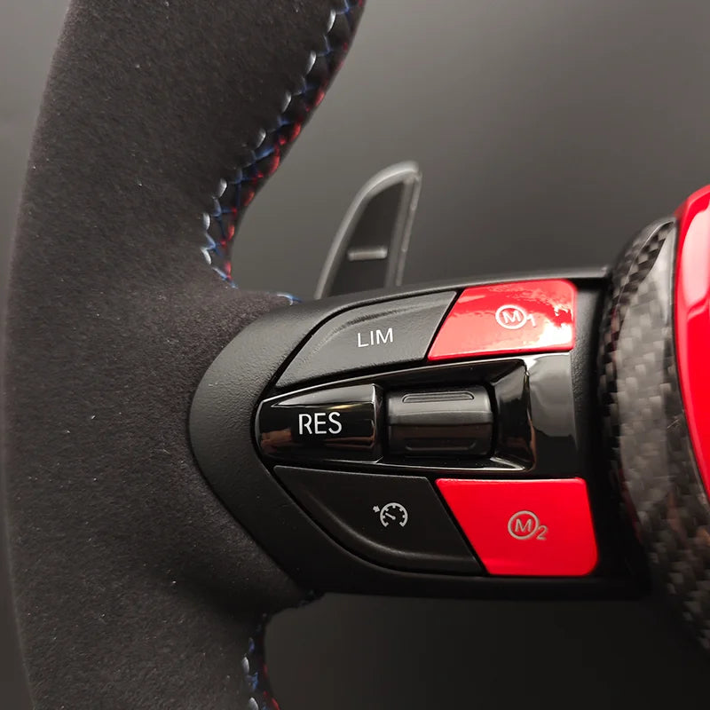 Volant Sport BMW M Performance - Semi Alcantara Blue / Red