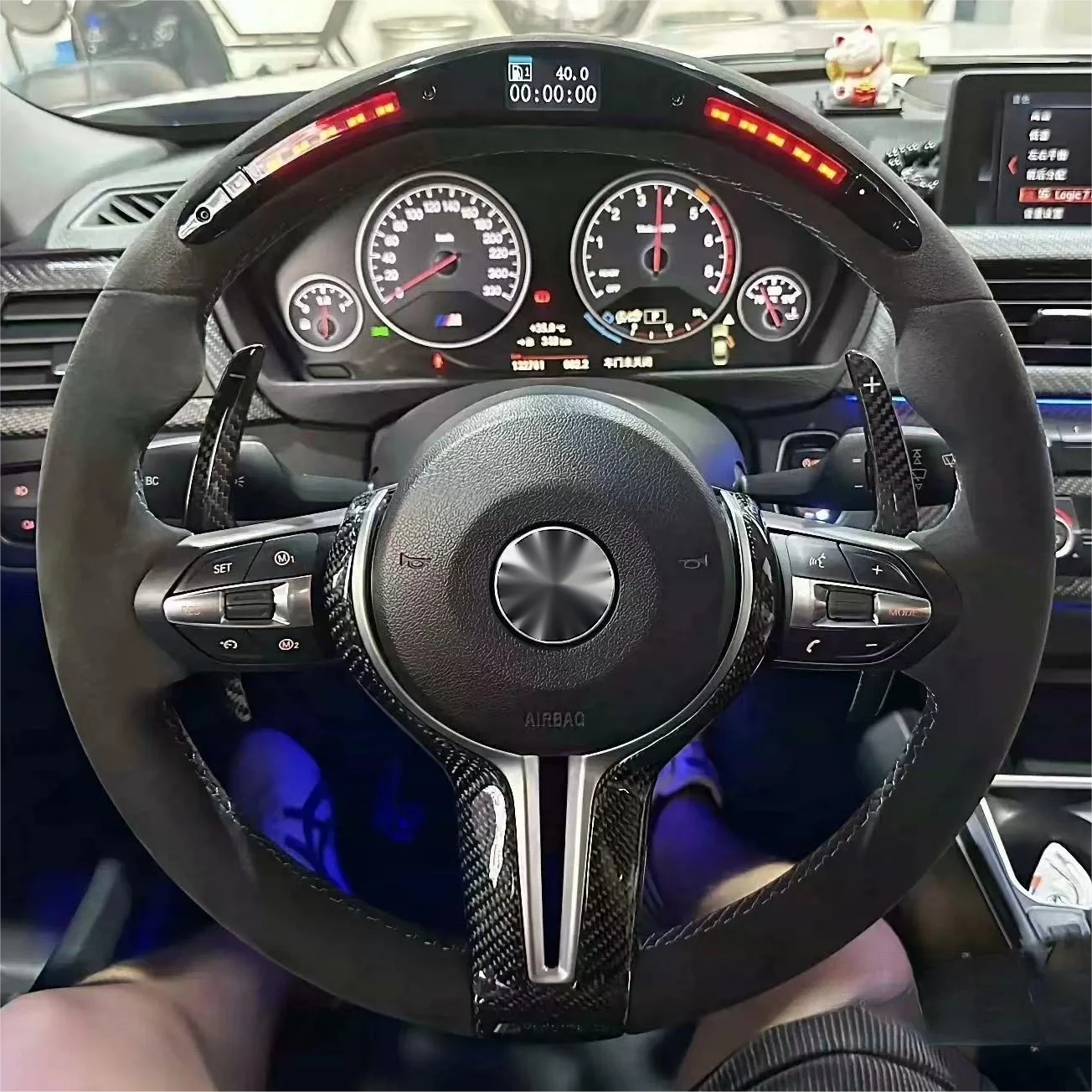 Volant Sport BMW M Performance - Alcantara Led Hub