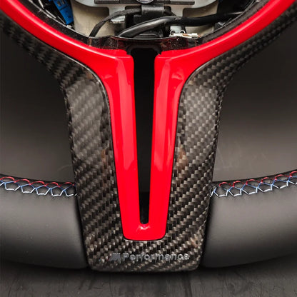 Volant Sport BMW M Performance - Semi Alcantara Blue / Red