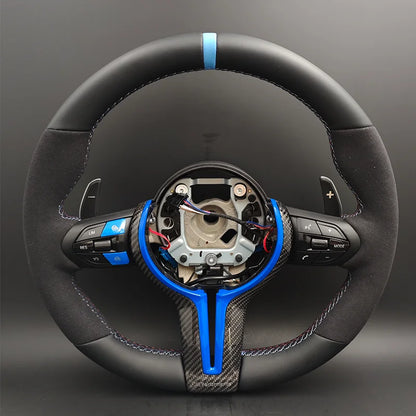 Volant Sport BMW M Performance - Semi Alcantara Blue / Red