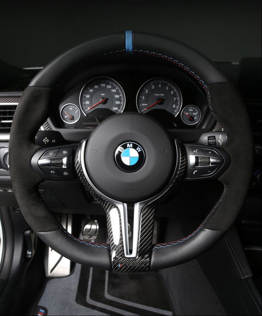Volant Sport BMW M Performance - Semi Alcantara Blue / Red